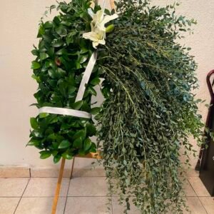 Corona funebre en forma de caballo